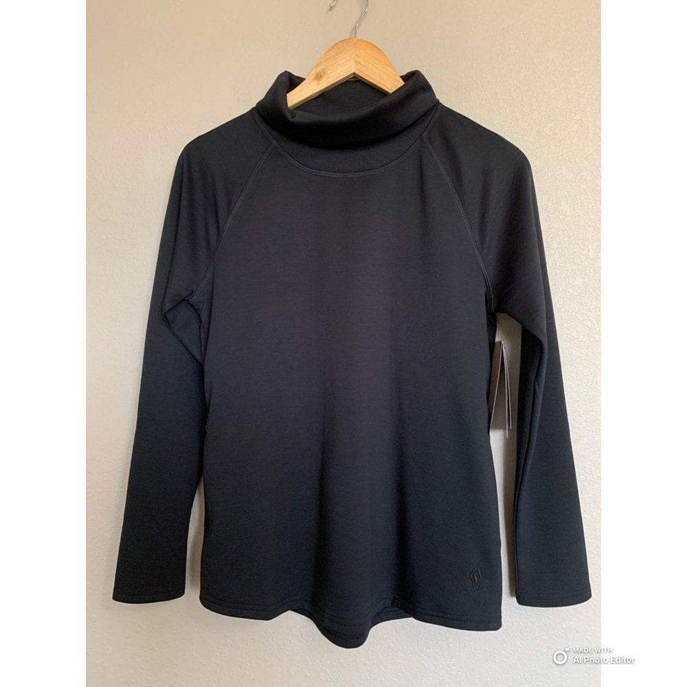 Skechers XS Black GoWalk Skechcloud Tunic Top Turtleneck NWT